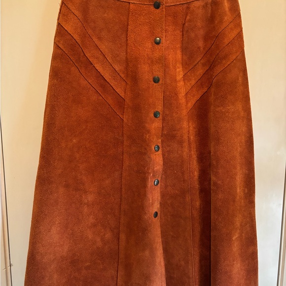 Vintage 1970’s A Line Leather Skirt
